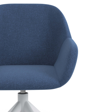chaise de reunion blanc bleu pivotante tissu accoudoirs rembourres 5