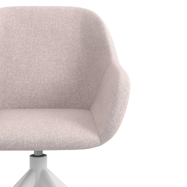 chaise de reunion blanc beige pivotante tissu accoudoirs rembourres 5