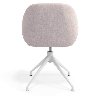 chaise de reunion blanc beige pivotante tissu accoudoirs rembourres 6