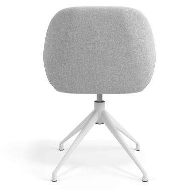 chaise de reunion blanc gris clair pivotante tissu accoudoirs rembourres 6