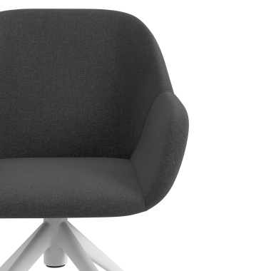 chaise de reunion blanc anthracite giratoire avec roulettes tissu accoudoirs rembourres 5