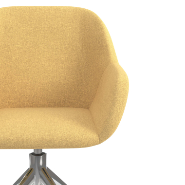 chaise de reunion chromee jaune pivotante tissu accoudoirs rembourres 5