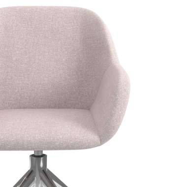 chaise de reunion chromee beige pivotante tissu accoudoirs rembourres 5