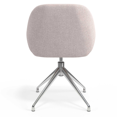 chaise de reunion chromee beige pivotante tissu accoudoirs rembourres 6