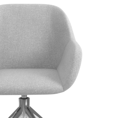 chaise de reunion chromee gris clair pivotante tissu accoudoirs rembourres 5