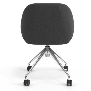 chaise de reunion chromee anthracite giratoire avec roulettes tissu accoudoirs rembourres 6