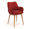Chaise Scandinave Nora, Pieds en bois, Certifiée
