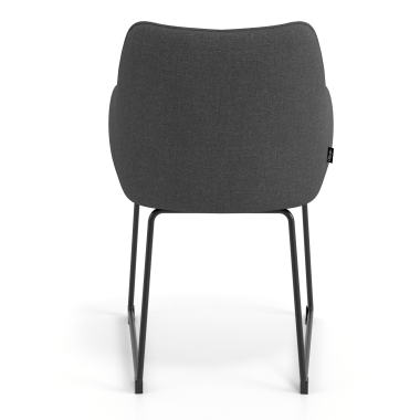 chaise visiteur anthracite structure pietement luge tissu accoudoirs rembourres 6