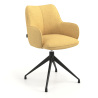 Chaise de réunion rembourrée Nora, base en aluminium