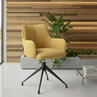 Chaise de réunion rembourrée Nora, base en aluminium