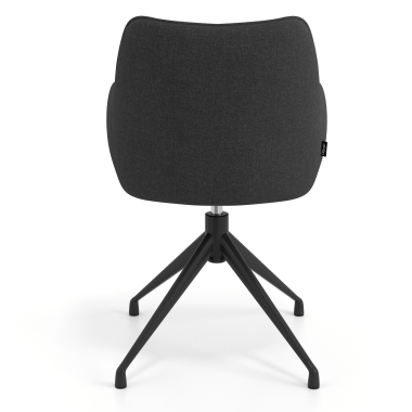chaise de reunion noir anthracite pivotante tissu accoudoirs rembourres 6
