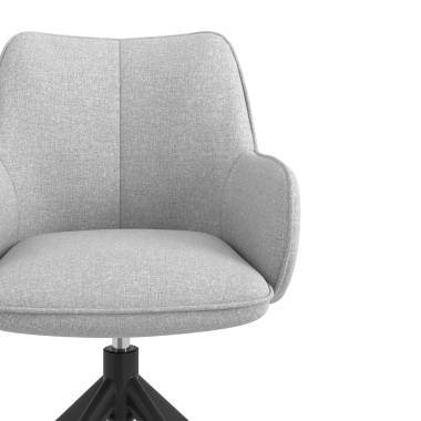 chaise de reunion gris pivotante tissu accoudoirs rembourres 5