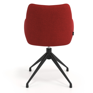 chaise de reunion noir rouge pivotante tissu accoudoirs rembourres 6