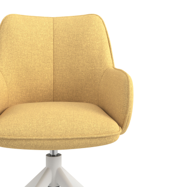 chaise de reunion blanc jaune pivotante tissu accoudoirs rembourres 5