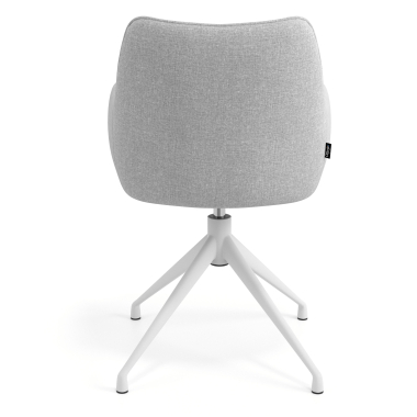 chaise de reunion blanc gris pivotante tissu accoudoirs rembourres 6