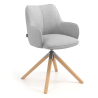 Chaise de réunion rembourrée Nora, base en aluminium
