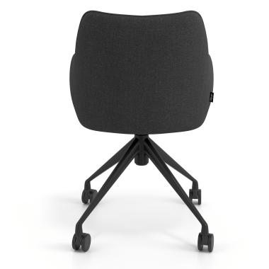 chaise de reunion noir anthracite giratoire avec roulettes tissu accoudoirs rembourres 6