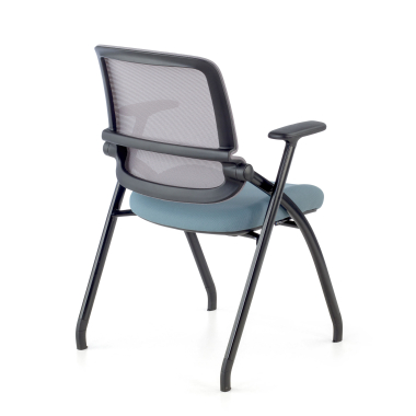 chaise de conference bleu chaise maille accoudoirs mobiles 8