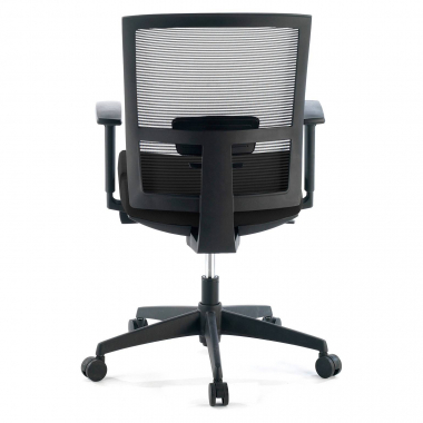 chaise ergonomique noir structure noire maille accoudoirs reglables 1d soutien lombaire 7