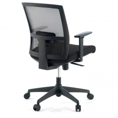 chaise ergonomique noir structure noire maille accoudoirs reglables 1d soutien lombaire 6