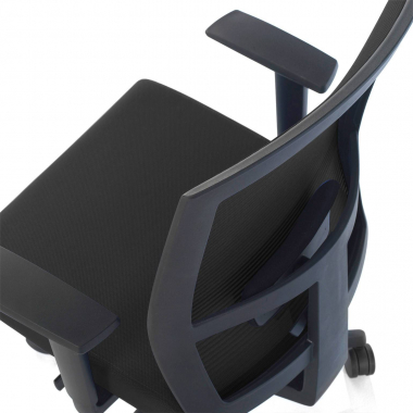 chaise ergonomique noir structure noire maille accoudoirs reglables 1d soutien lombaire 8