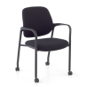 Chaise de formation Viterbo avec accoudoirs, rembourrée et à roulettes