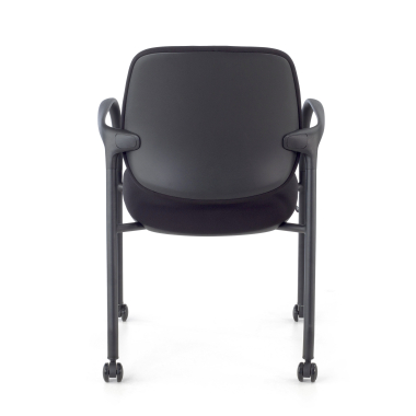 chaise de conference noir avec bras tissu accoudoirs fixes 8