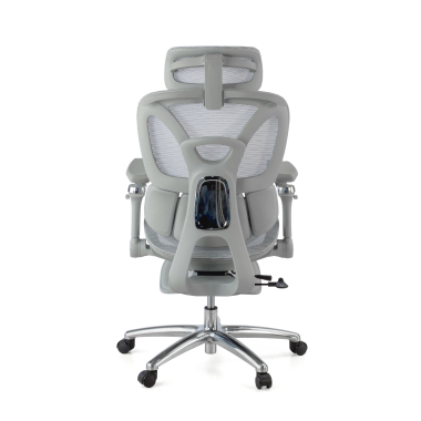 chaise ergonomique gris sense ultra maille accoudoirs reglables 4d soutien lombaire appui tete repose pieds extensible 11