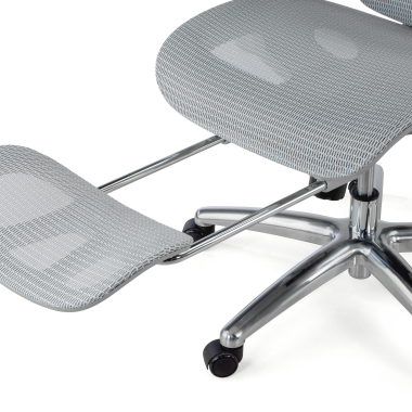 chaise ergonomique gris sense ultra maille accoudoirs reglables 4d soutien lombaire appui tete repose pieds extensible 13