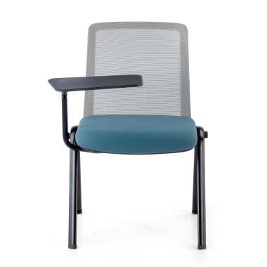 chaise avec tablette bleu support de bureau maille sans accoudoirs 6