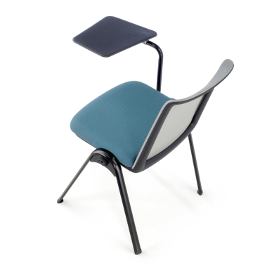 chaise avec tablette bleu support de bureau maille sans accoudoirs 10