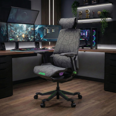 chaise gaming vert blooddragon maille accoudoirs reglables 6d soutien lombaire appui tete 2