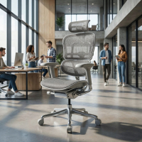 Chaise de direction ergonomique Ergohuman Elite, Structure blanche