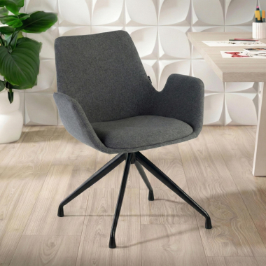 chaise de conference noir anthracite pivotante tissu accoudoirs rembourres 2