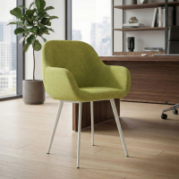 Chaise de conférence Greta, 4 pieds, accoudoirs rembourrés