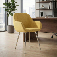 Chaise de conférence Greta, 4 pieds, accoudoirs rembourrés