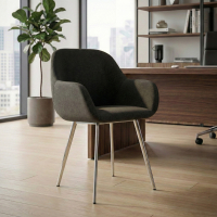 Chaise de conférence Greta, 4 pieds, accoudoirs rembourrés