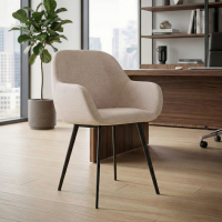 Chaise de conférence Greta, 4 pieds, accoudoirs rembourrés