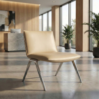Fauteuil d'attente Paisley, pieds en aluminium