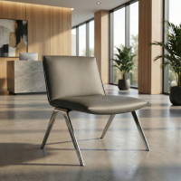 Fauteuil d'attente Paisley, pieds en aluminium