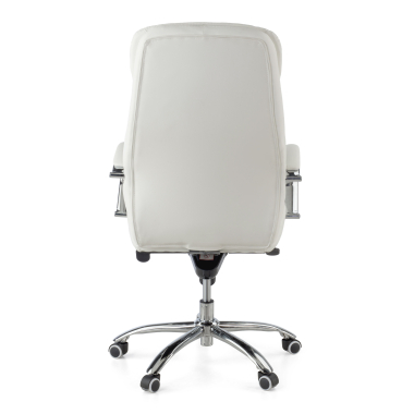 fauteuil de bureau blanc atenas simil cuir accoudoirs rembourres 7