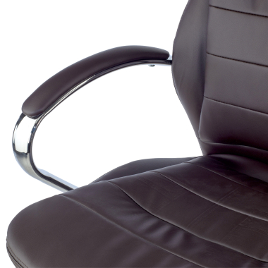 fauteuil de bureau marron atenas simil cuir accoudoirs rembourres 5