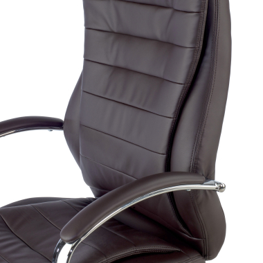fauteuil de bureau marron atenas simil cuir accoudoirs rembourres 6