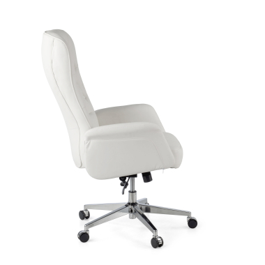 fauteuil de bureau blanc ankara simil cuir accoudoirs rembourres 4