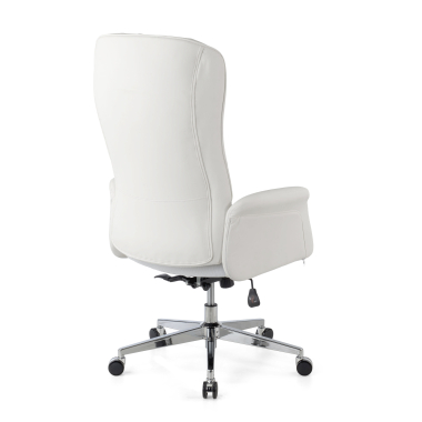 fauteuil de bureau blanc ankara simil cuir accoudoirs rembourres 9