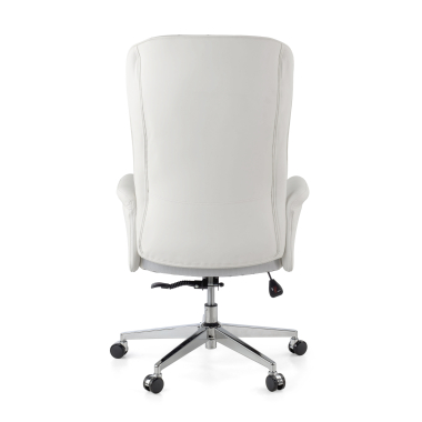 fauteuil de bureau blanc ankara simil cuir accoudoirs rembourres 10