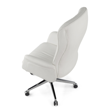 fauteuil de bureau blanc ankara simil cuir accoudoirs rembourres 7