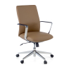 Fauteuil de Bureau Belfast, accoudoirs aluminium, éco-cuir