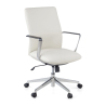 Fauteuil de Bureau Belfast à dossier bas, accoudoirs aluminium, éco-cuir