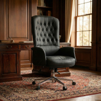 Fauteuil de bureau classique Ankara, capitonnage